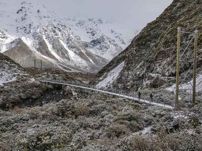 There are three Swing Bridges to walk over on the Hooker Valley Hike