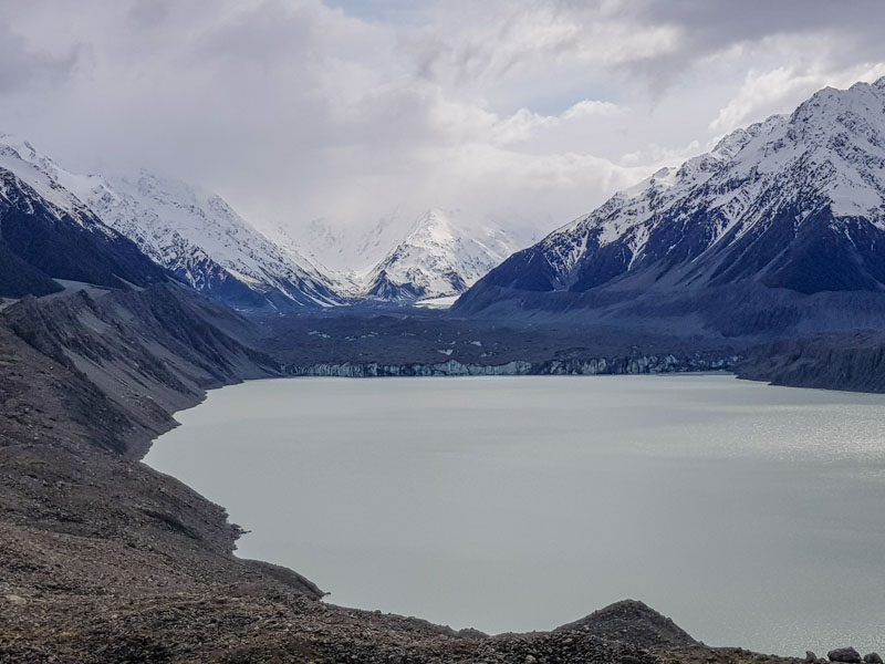 The Tasman Glacier is still far away on this walking track