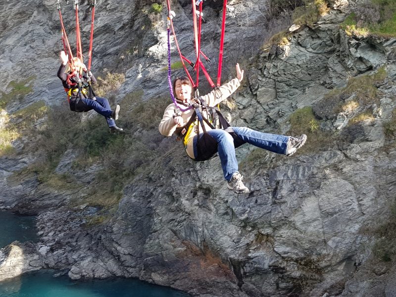 The Zip Lining is fun near Queenstown