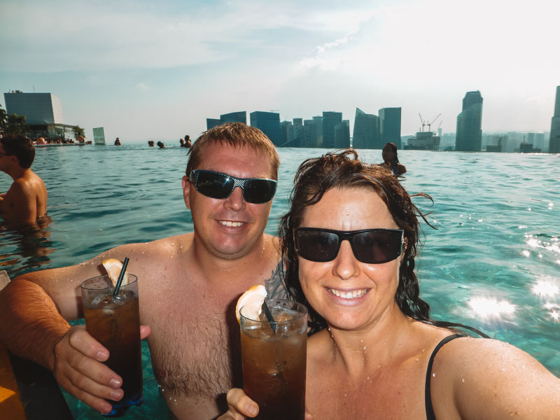 We tried all the different cocktails while swimming all afternoon