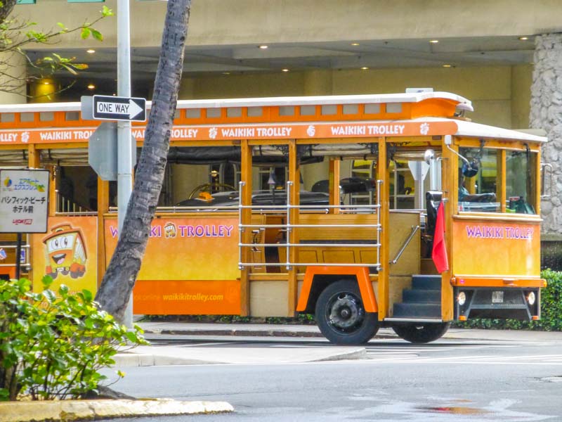 You can ride around on the Waikiki Trolley