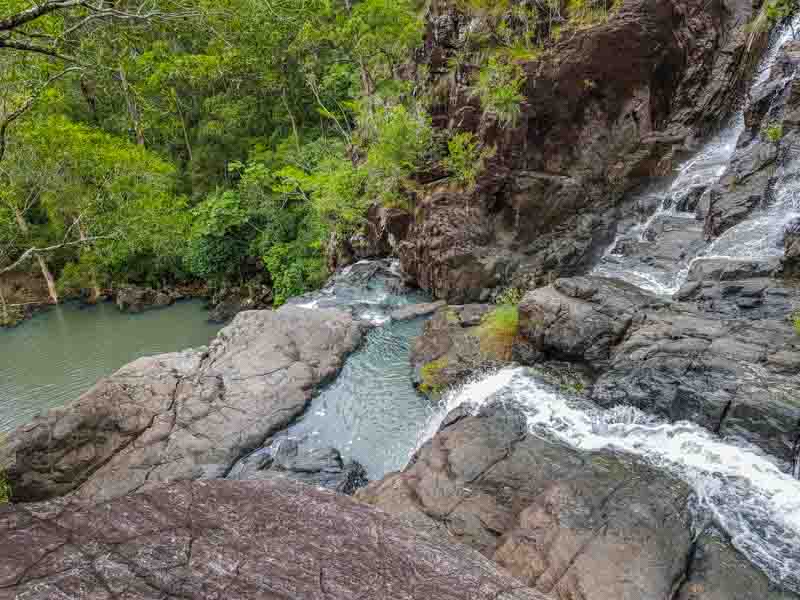 The view from the top of Cedar Creek Falls