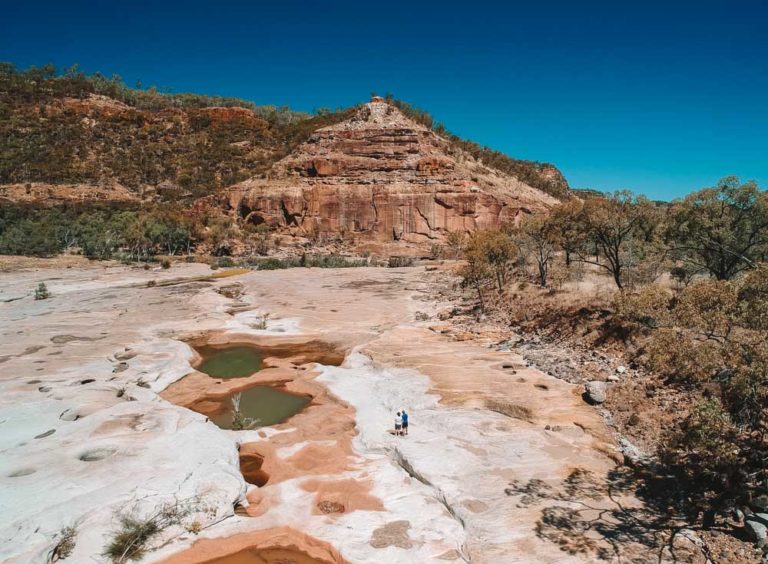 Drone view of Porcupine Gorge Pyramid Track