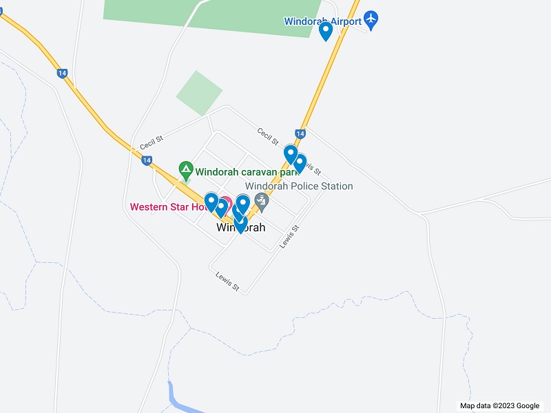 Map of the Best Things to do In Windorah, Queensland