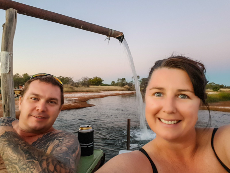 Aquarius Traveller at the Artesian Hot Baths, Cunnamulla