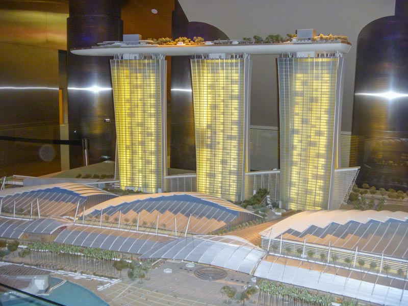Replica of the Marina Bay Sand Hotel in Singapore