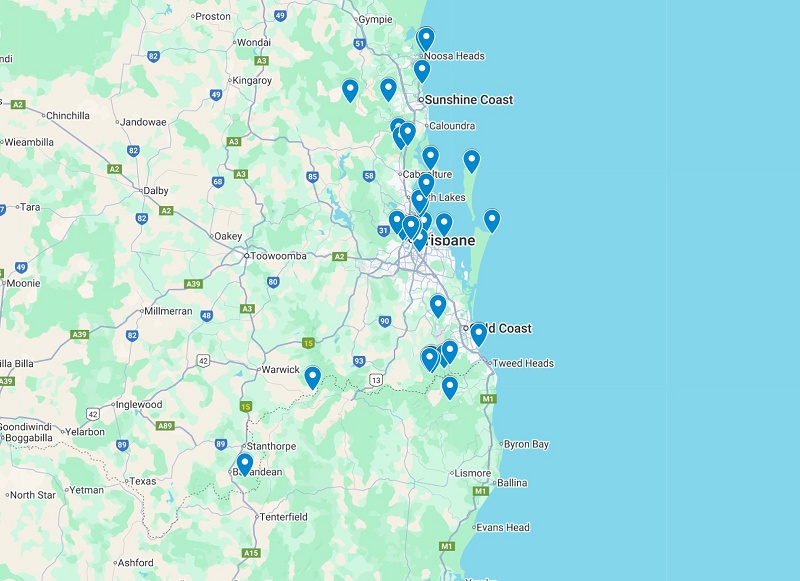 Map of Walks & Hiking Trails near Brisbane