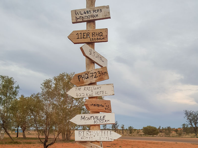 Directional Sign Post in town