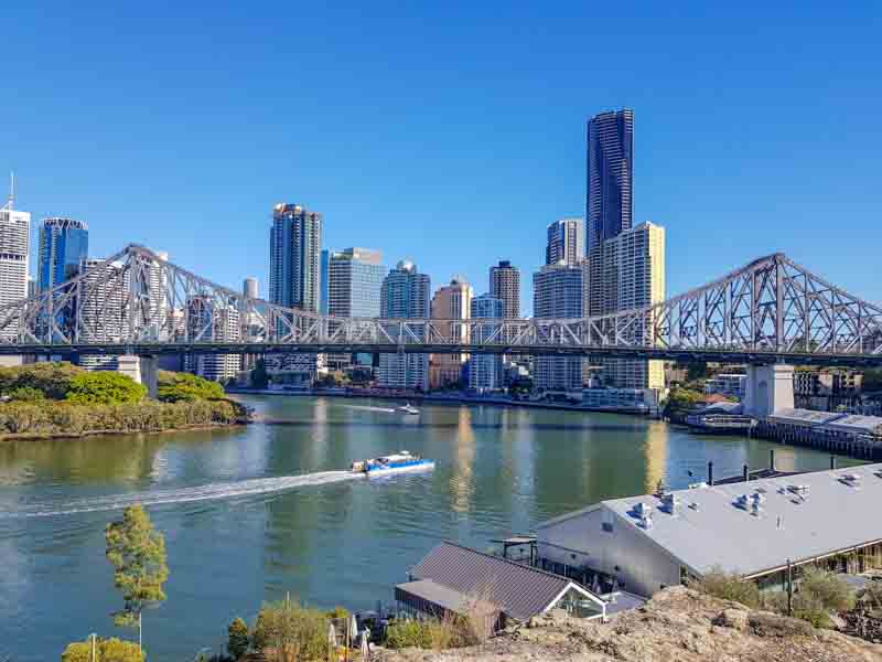 Views of Brisbane City with the Story Bridge