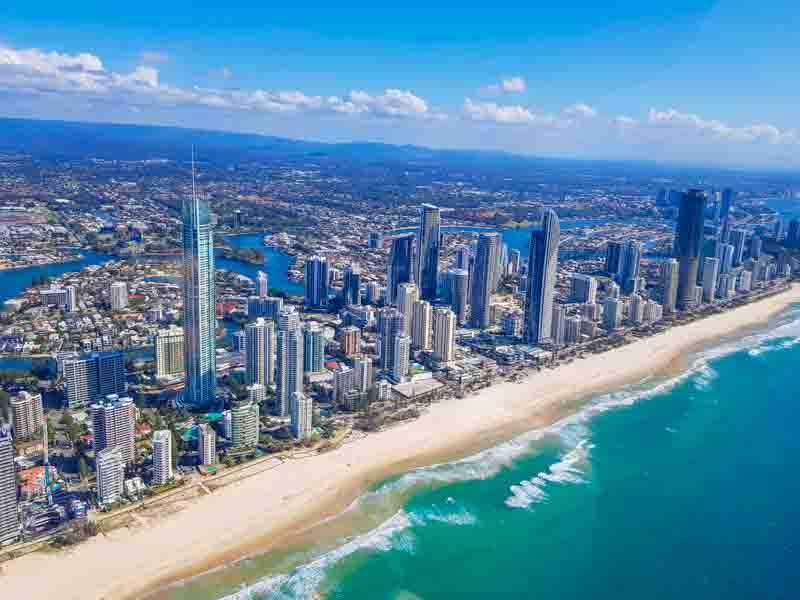 Gold Coast Skyline from Helicopter