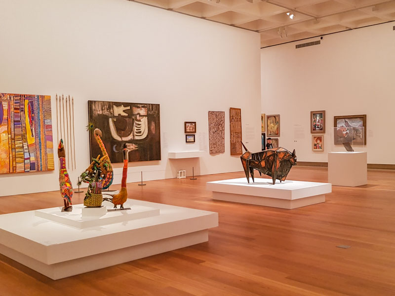 Art displayed in a gallery