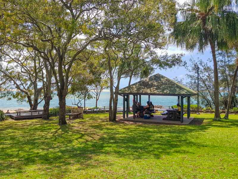 Enjoy a picnic or afternoon snacks at one of the shaded areas along the beach in 1770