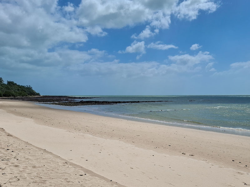 Walking the sands of an Island Beach