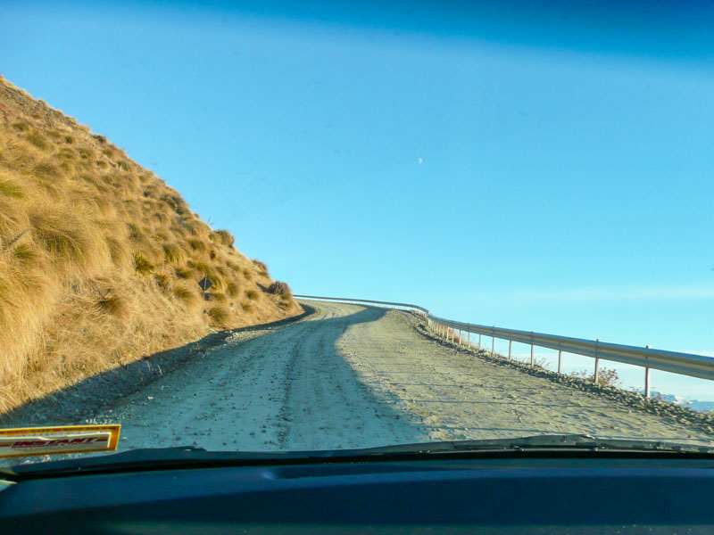 Driving up to Remarkables Ski Fields