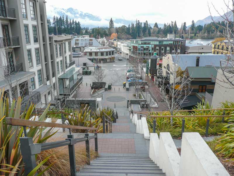 Walking down the Queenstown City streets