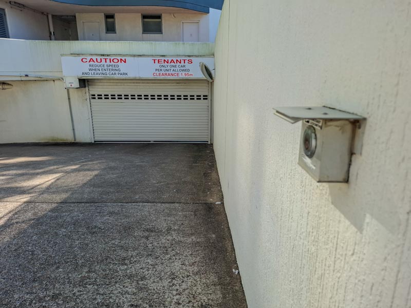 Entrance to Underground Car park with Key