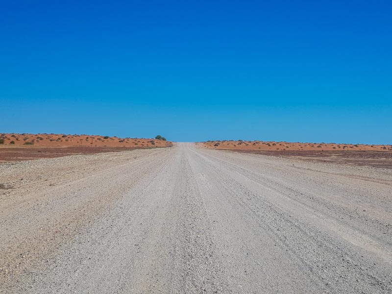 new gravel placed on outback roads