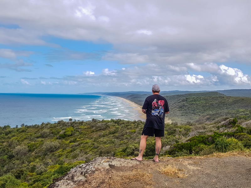Matt Looking over the Cooloola Coast from the Double island Point Lighthouse