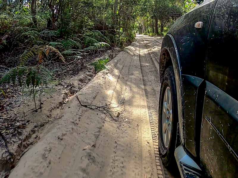 Driving the freshwater Track outside of Rainbow Beach