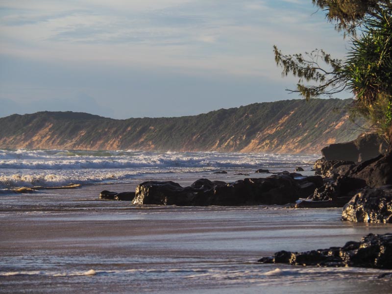 High tide covering the entire 4WD beach area for driving